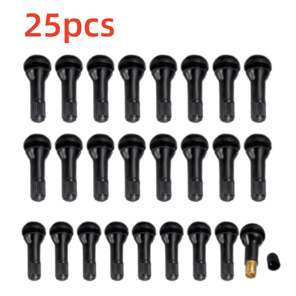 10/25pcs TR413 Automobile Tire Air Nozzle Snap In Type Rubber Valve Tool Set Tubeless Tyre Valves Stems Durable Car Accessories