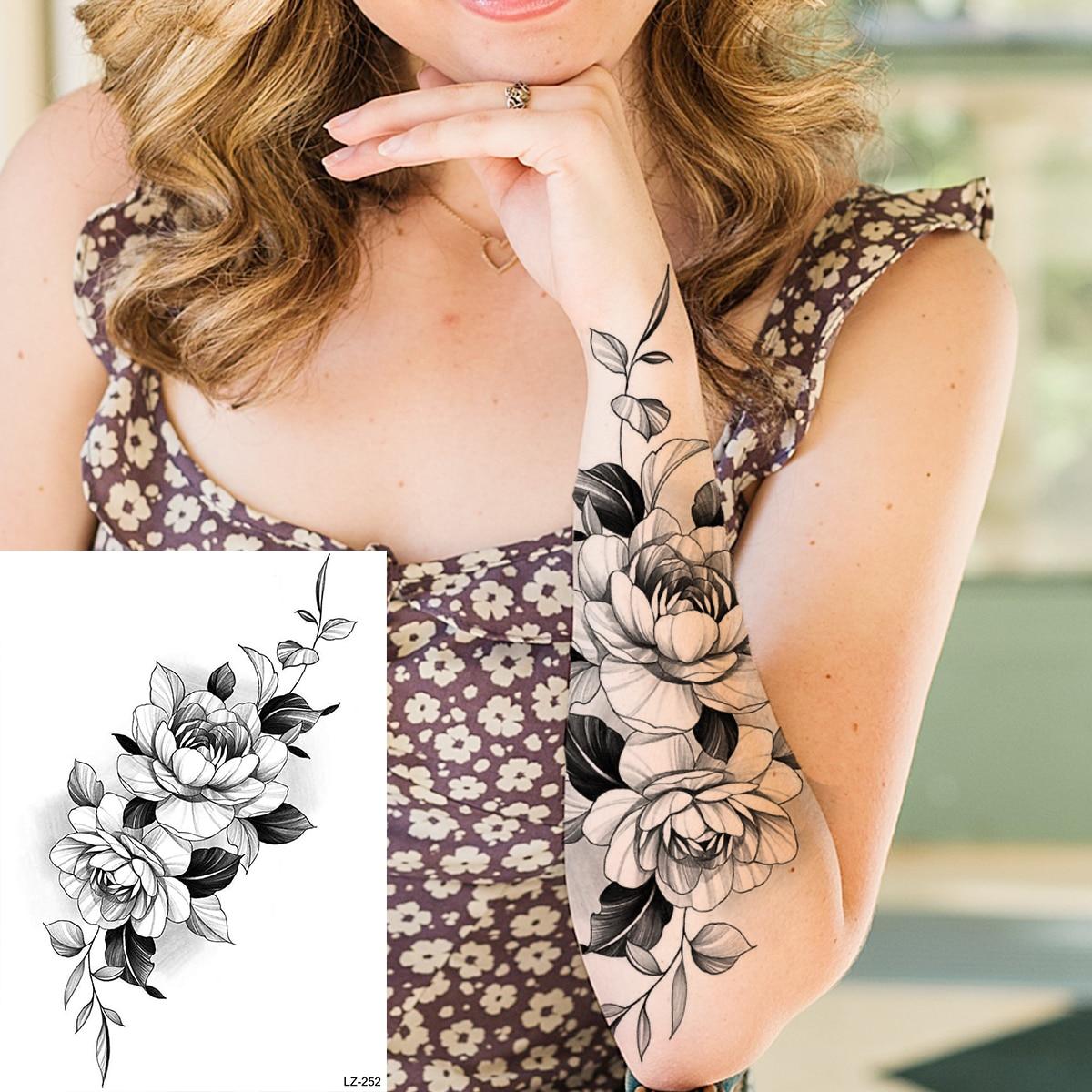 

Черные спартанские временные татуировки для мужчин и мальчиков, лев, рыцарь, волк, череп, компас, тигр, поддельные татуировки, наклейки на руку, ногу, водонепроницаемые татуировки