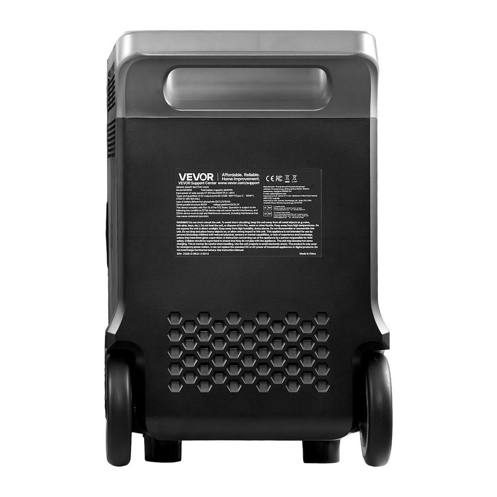 Extra Battery for Portable Power Station, 3840Wh LiFePO4 Extra Expansion Battery with 3 Output Ports for Home Use, Outdoor Camping, Road Trips, RVs,