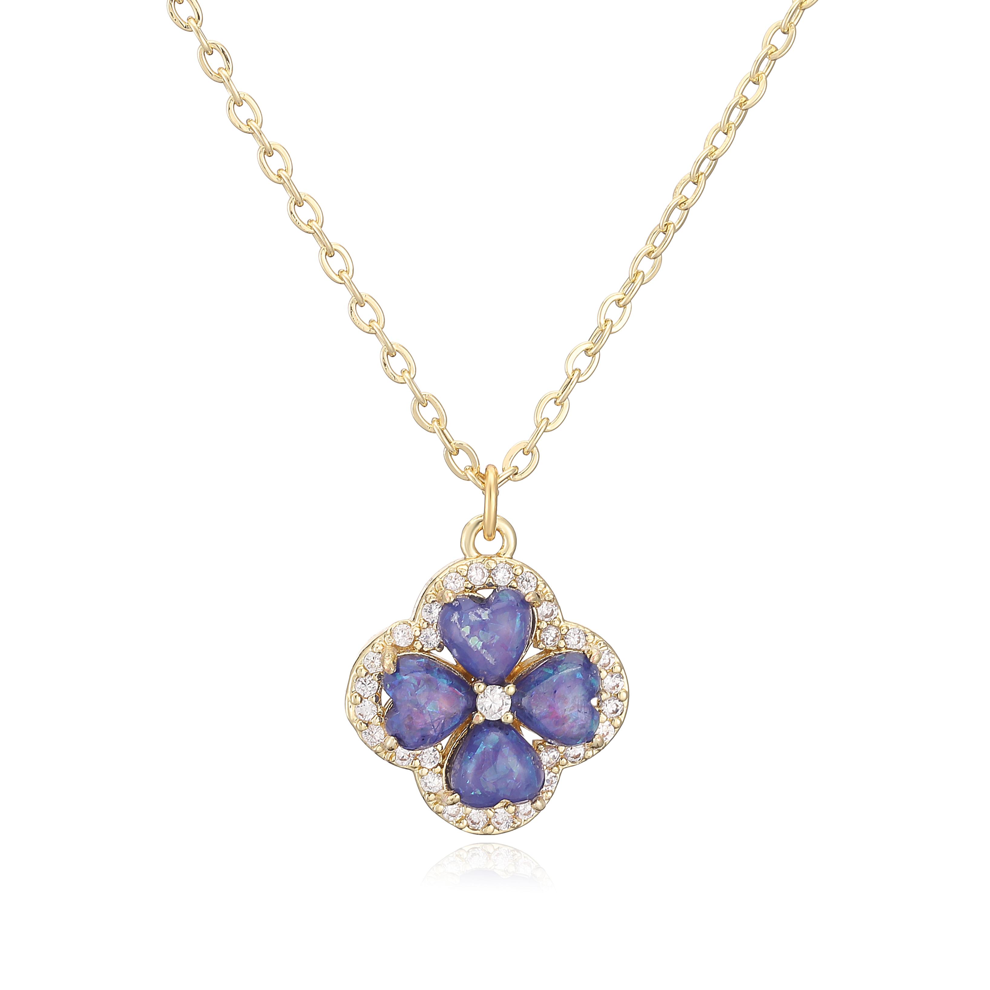 

Exquisite Fashion INS Inspired Semi-Precious Stone Floral Copper Metal Earrings and Necklace Luxury Design Banquet Jewellery Other