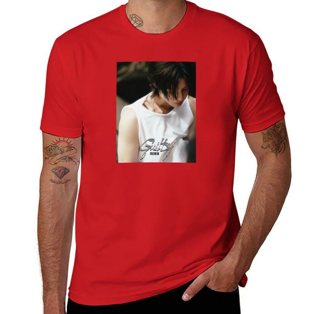 Taemin Guilty oil paint Tshirt vintage clothes graphics hippie clothes blacks big and tall t shirts for men