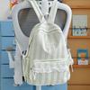 Schoolbag gentle department fresh color scheme striped design backpack student party daily commuting shopping spring outing large capacity schoolbag