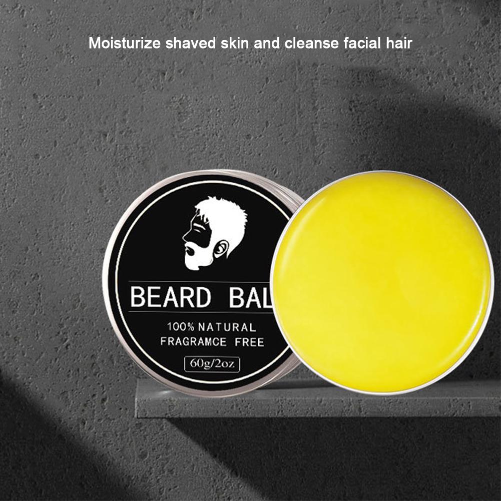 Kit de croissance de barbe professionnel pour hommes, baume à barbe naturel, cire hydratante, crème de soin pour barbe propre et élégante