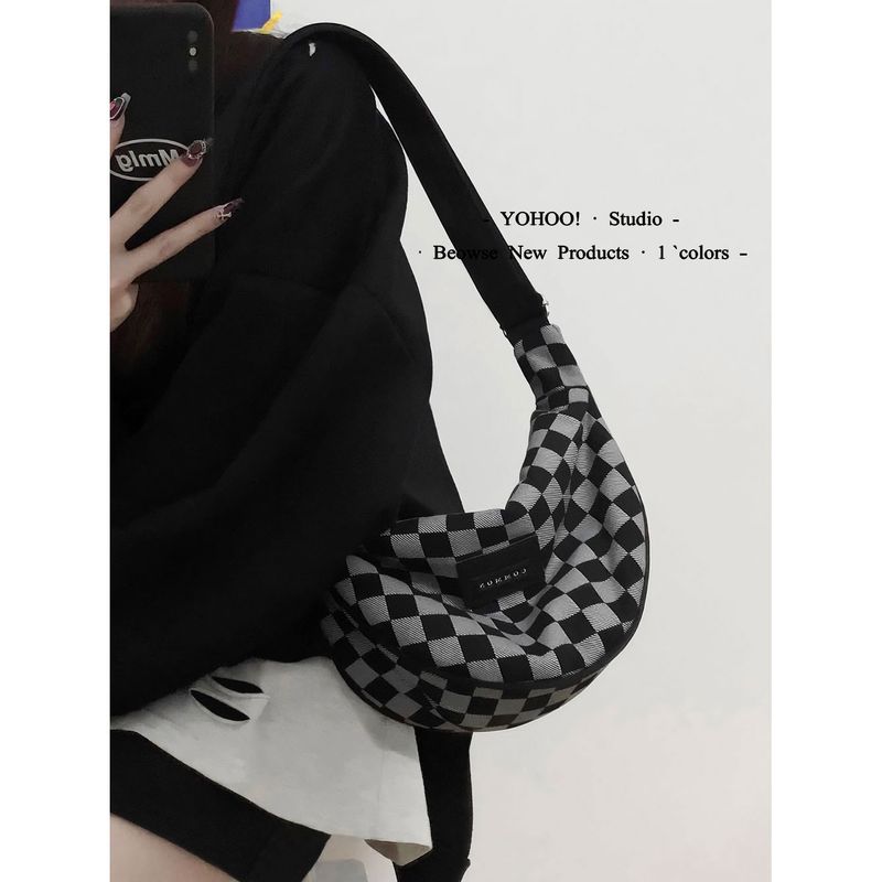 

Yohoo Neutral Cool Boy Japanese Style Crossbody Dumpling Bag Dark gray Black