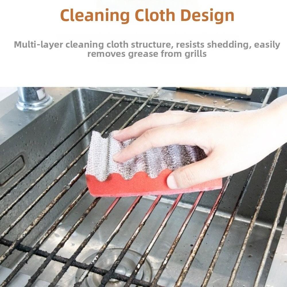 Rust Removal Barbecue Grill Brush Double-Sided Pan Cleaning Brush Barbecue Brush  Kitchen Sink