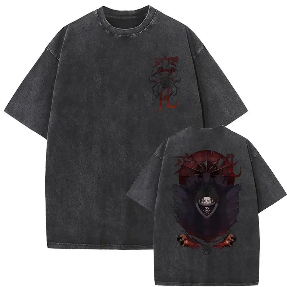 Killua Zoldyck Hunter X Hunter Graphic T-shirt Harajuku Washed T-shirts Men Women Cotton Casual Oversized Short Sleeve T Shirts