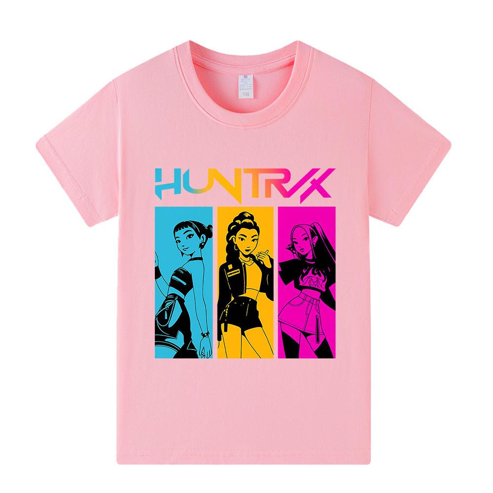 A1203 Kids Boys Girls Kpop Rumi Zoey Mira Print Short Sleeves T-shirt