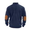 Autumn and winter new men's half chain corduroy casual stand up collar long sleeved sweatshirt