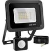 Projecteur LED Extérieur 20W avec Détecteur de Mouvement IP65 — 24 LEDs, TIME/LUX, Détection 15 m