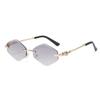 Geometric Unisex Metal Frame Sunglasses With Colorchanging Lenses For Outdoor Fashion
