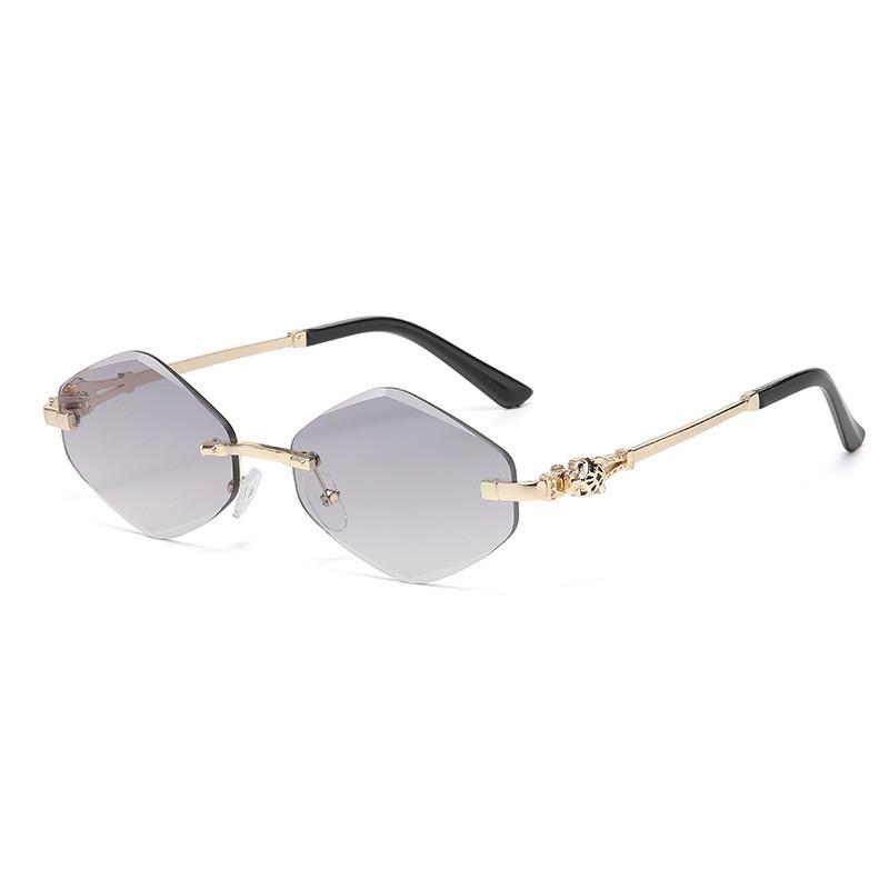 Geometric Unisex Metal Frame Sunglasses With Colorchanging Lenses For Outdoor Fashion