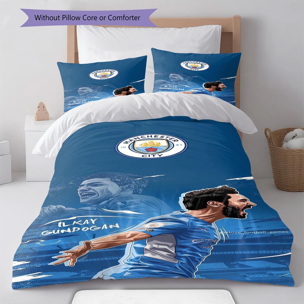 The Blues Team Bedding Quilt Set Quilt Cover Pillowcase Home Decoration Birthday Gift (1 * Duvet Cover + 2 * Pillowcase, Without Core)