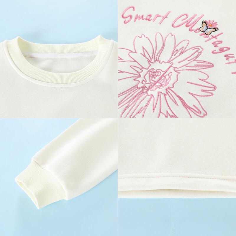 Montagut 2026 Girls' Spring/Autumn Round Neck Letter Print Sweatshirt