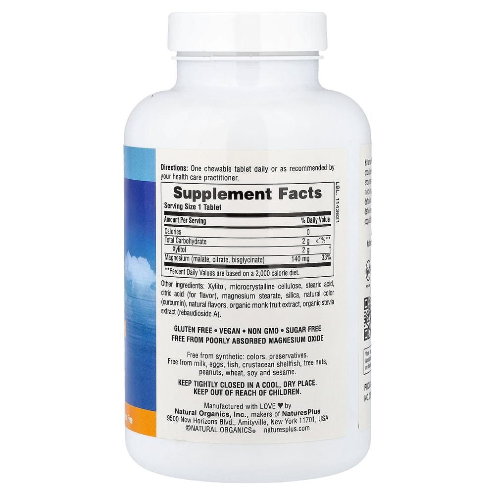 iHerb Nature's Plus KalmAssure Magnesium Chewables, Orange Flavor, 60 Tablets