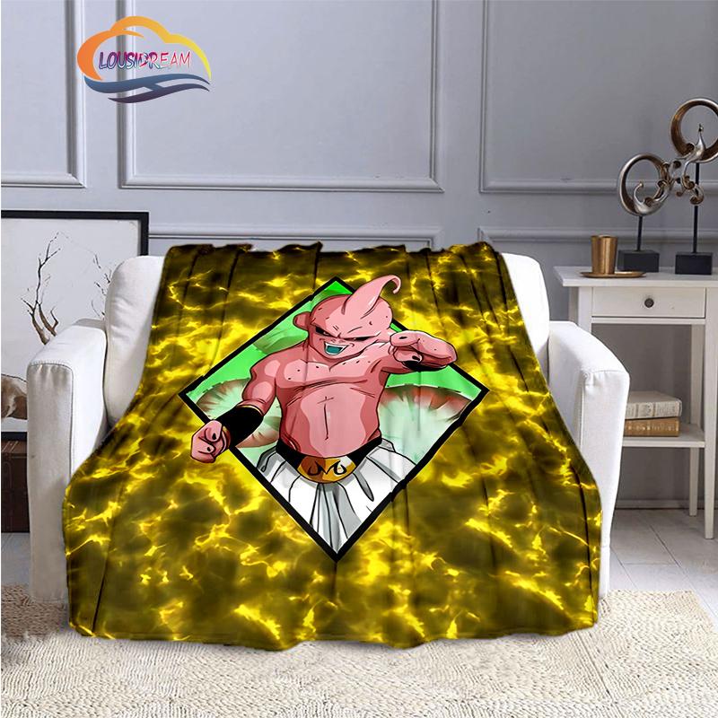 Japanische Animation Rolle Majin Buu 3D-Druck Tagesdecke Decke Anime-Charaktere Buu Flanelldecken Überwurfdecken
