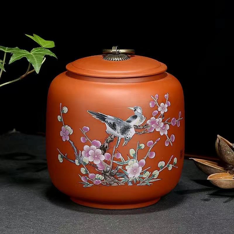 Nut Coffee Moisture-proof Jars Antique Purple Clay Tea Caddy Spice Airtight Container Home Storage Cans Candy Coffee Storage Jar