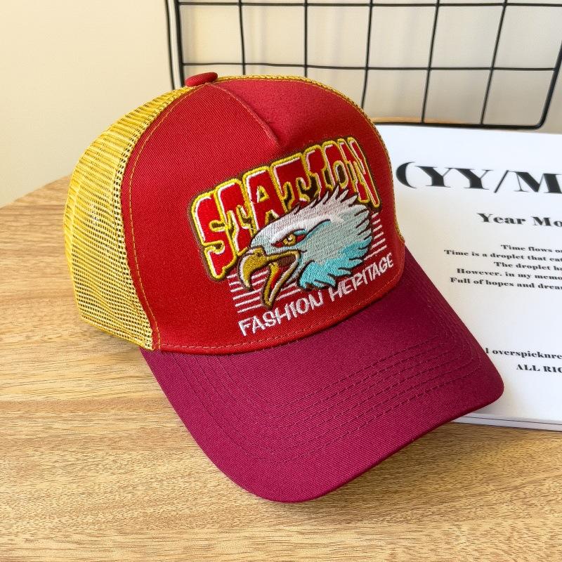 American Retro Baseball Cap Mesh Breathable UPF50+ Unisex Hip Hop Streetwear Adjustable Vintage Sun Hat