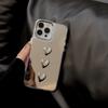Metal Three-dimensional Heart 17 for 11 for Apple 15ProMax Phone Case for IPhone16 Light Luxury Style 14 Mirror Trend