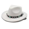 New jazz hat hat ethnic Tibetan style western cowboy hat windbreak rope top hat autumn and winter men's and women's felt hats