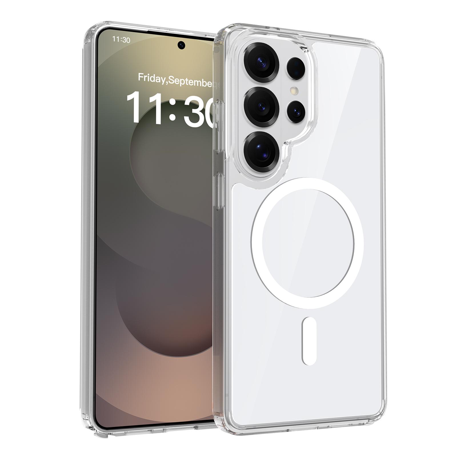 

Clear Bumper Magnetic Phone Cases Compatible with Magsafe Shockproof Protective Transparent Cover For Samsung Galaxy S26 Ultra PC TPU&just case&Galaxy S26 Ultra