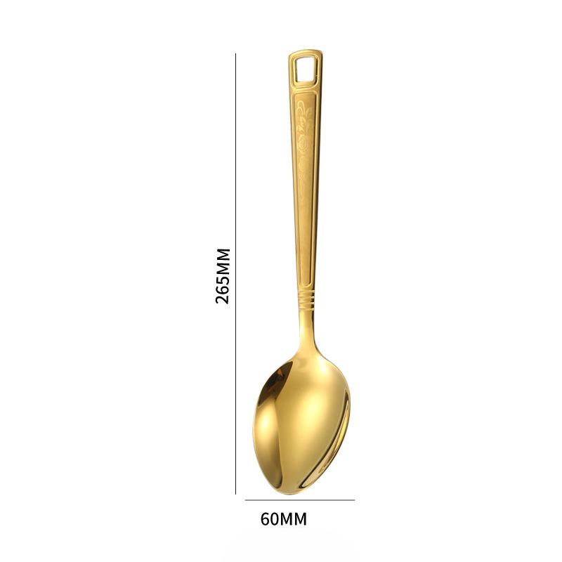 Sada nerezového kuchyňského nádobí Zesílená světle potištěná nemagnetická polévková lžíce obracečka a lžíce na smažení