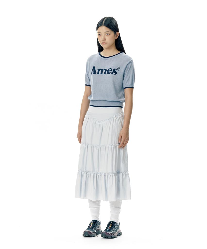 AMES-WORLDWIDE Basic Logo Knit Blue