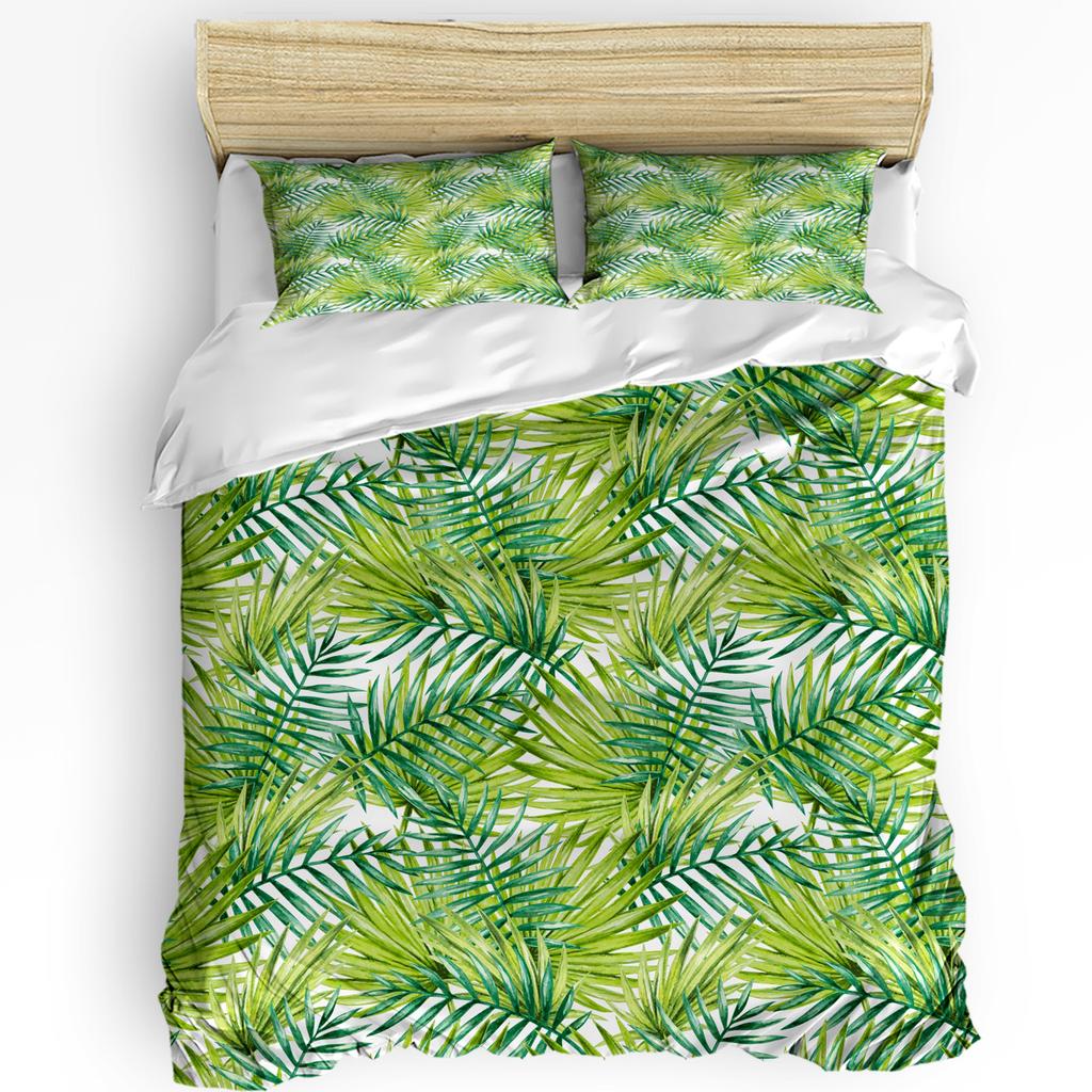 Green Leaf Ginkgo Duvet Cover Bed Bedding Set For Double Home Textile Quilt Cover Pillowcases Bedroom Bedding Set (No Sheet)