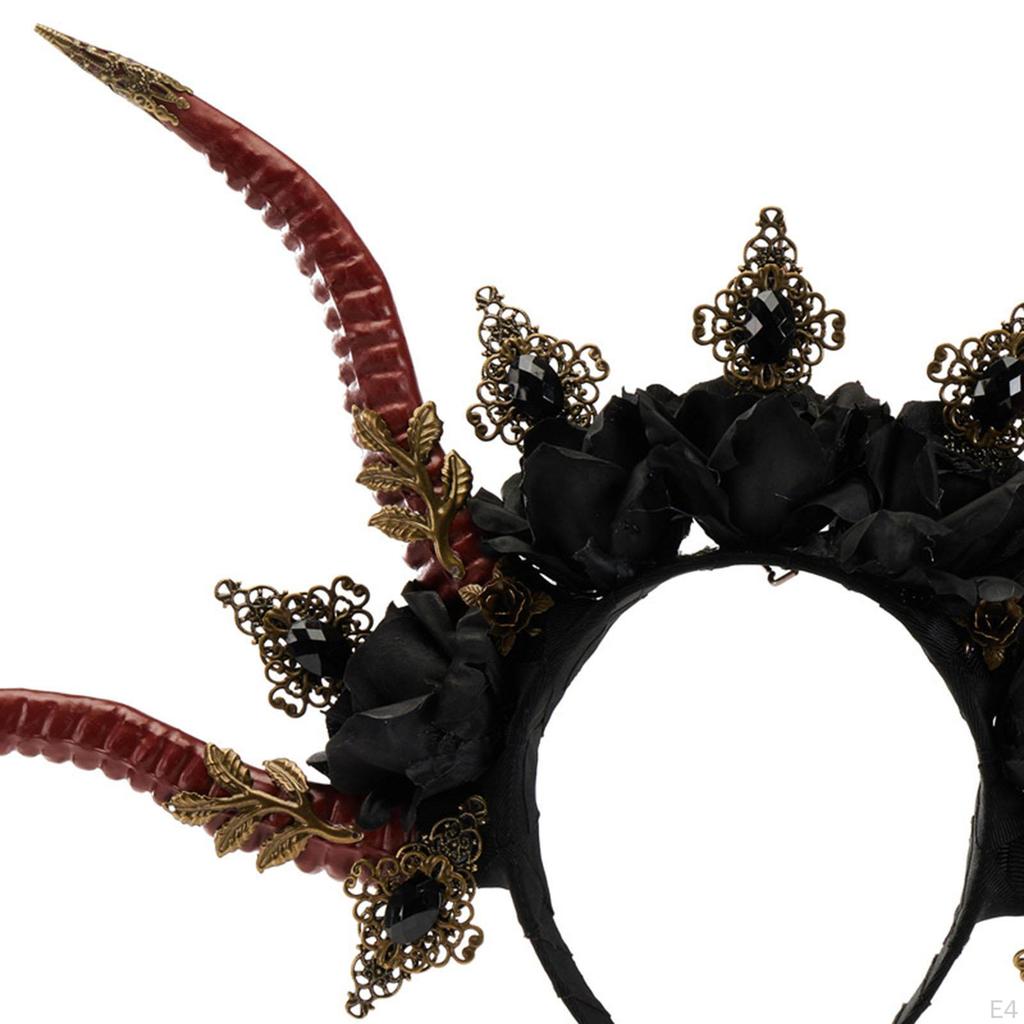 Halloween Horns Headband Fashion Devil Hairband for Fancy Dress Cosplay With Tassels