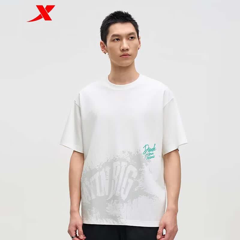XTEP Men s Casual Knit Short-Sleeve T-Shirt M