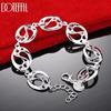 925 Sterling Silver Wedding Jewelry Women's Gift Circle Heart Bracelet