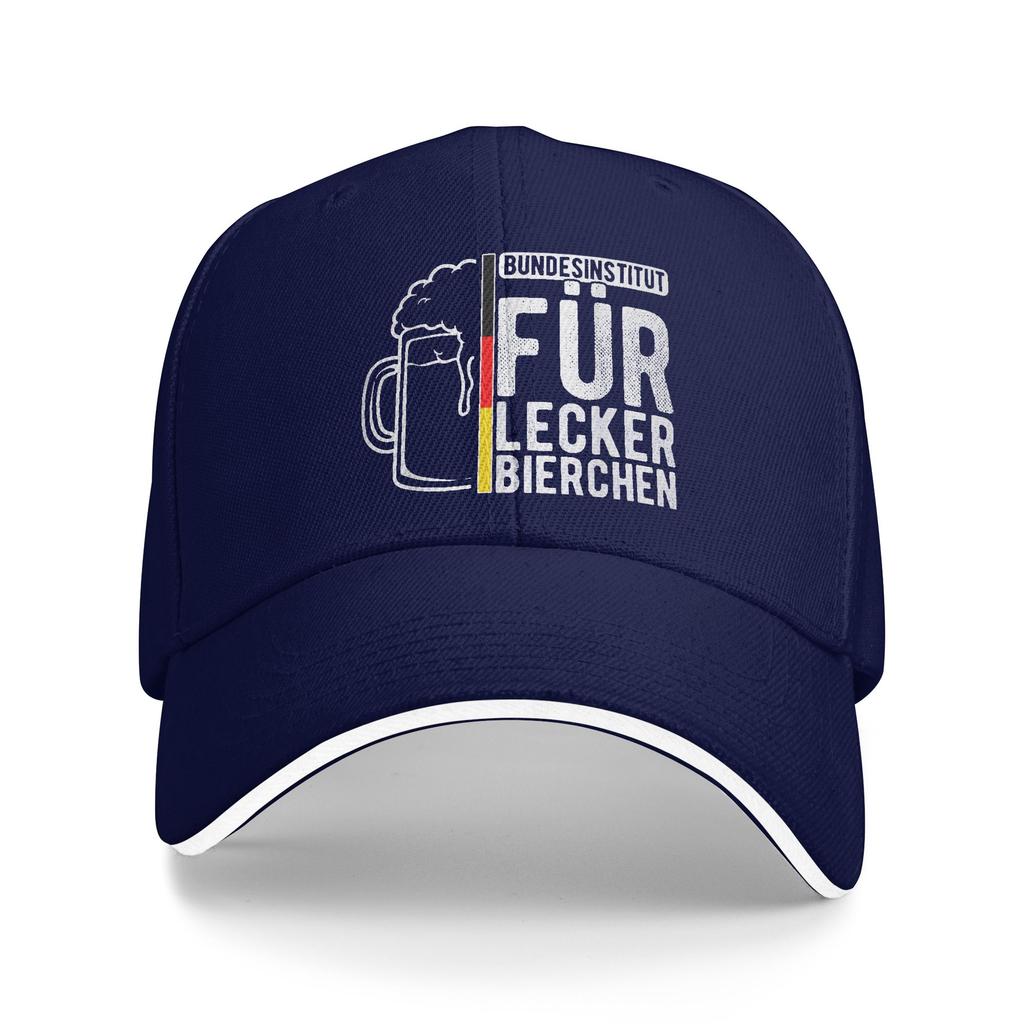 GerUnisexFederal Institute for Delicious Beer Mug Sandwich Baseball Cap Retro  Unisex Adjustable Sun Cap Sports Hats