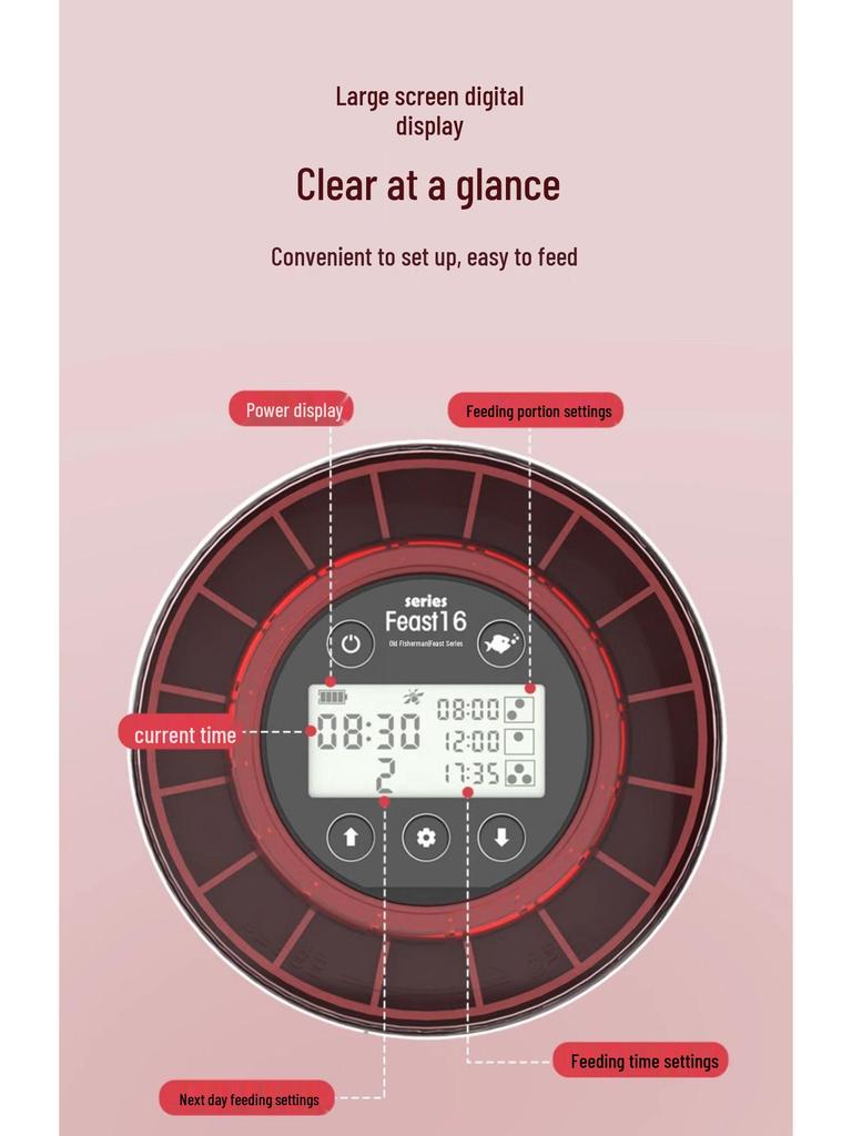 Old Fisherman's Automatic Fish Tank Feeder for Koi, Arowana, and Turtles