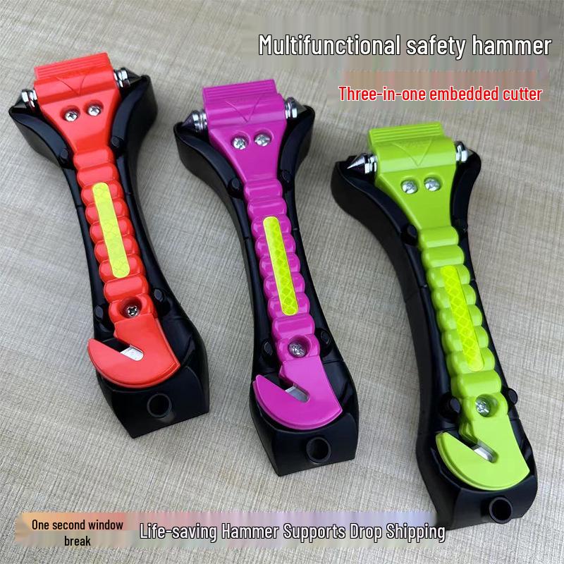 Multifunctional Car Safety Hammer with Seatbelt Cutter and Window Breaker