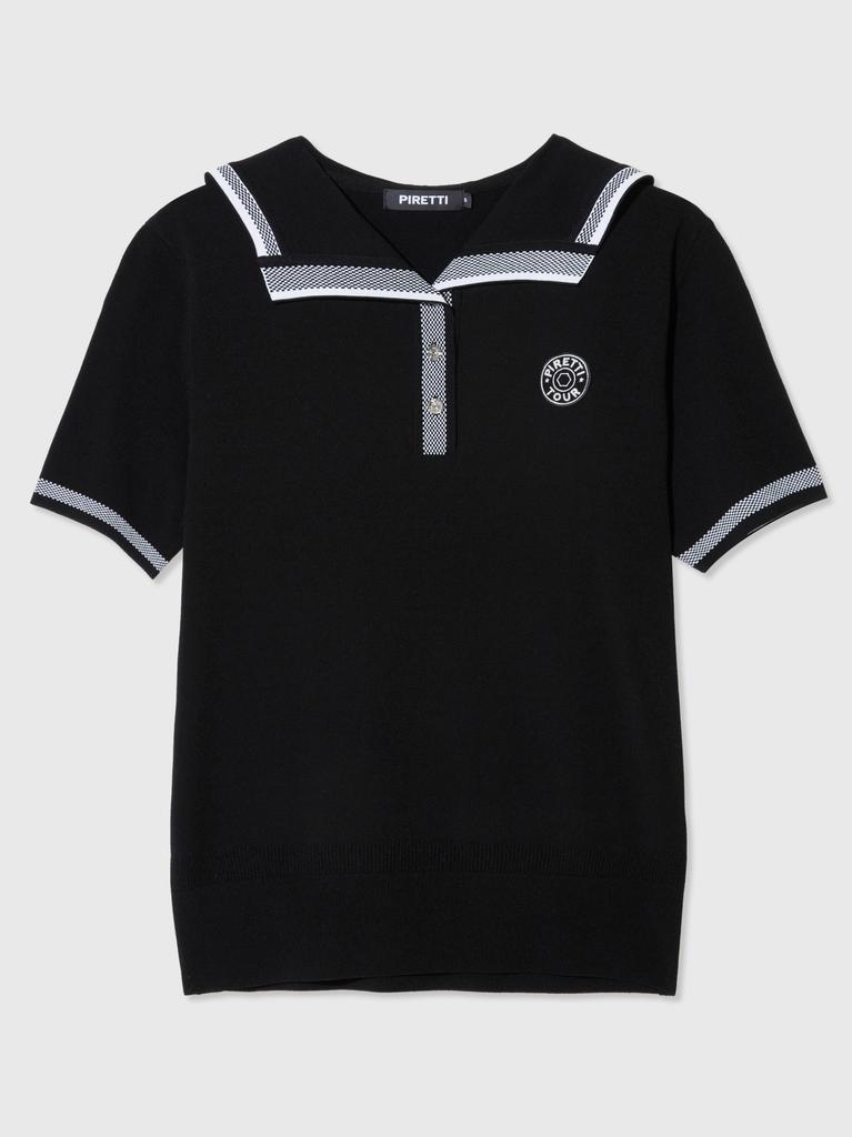 PIRETTI Elite Open Neck Sweater W_Black