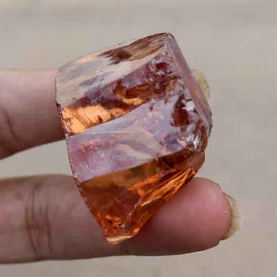 Natural Orange Sapphire Loose Gemstone Uncut 327.95 Ct Rough September Birthday Birthstone