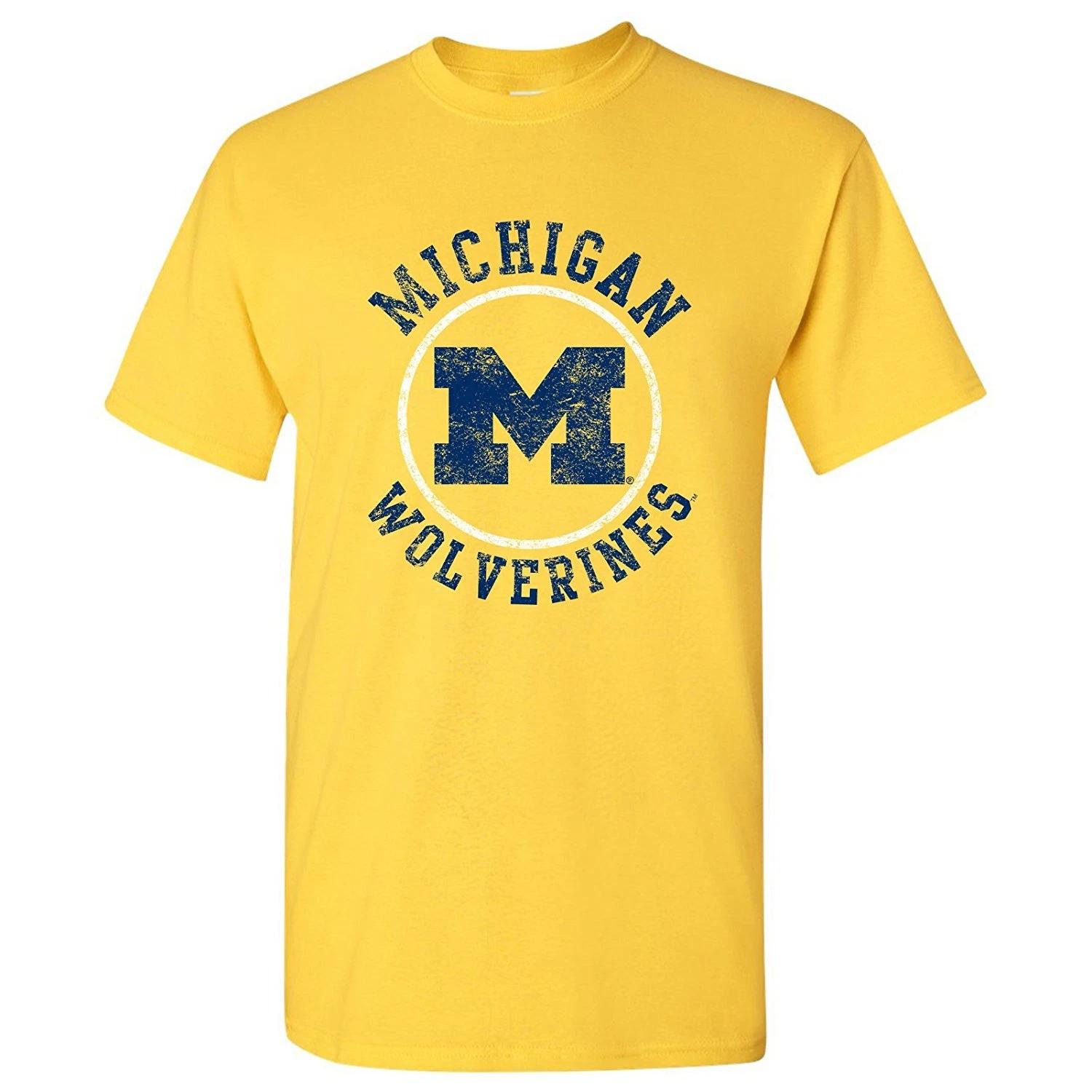 University of Michigan Distressed Circle Logo Licensed T-Shirt S