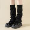 Comfortable Wide Bubble Socks With Breathable Fabric And Stacked Design Loose Slouch Thigh High Boot Socks For Women