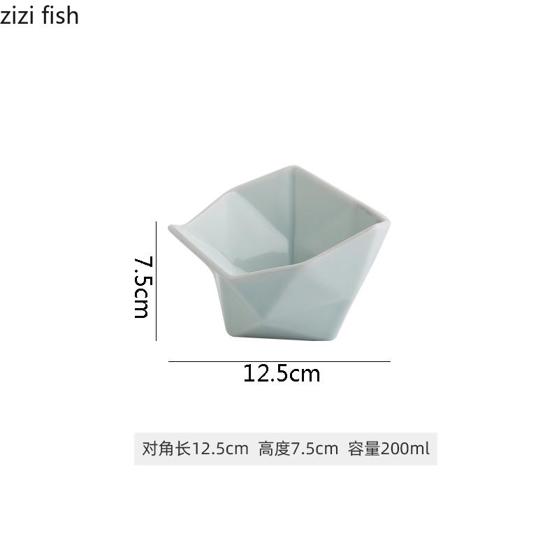 Irregular Ceramic Origami Bowl Seasoning Bowl Dessert Bowl Snack Bowls Appetizer Bowls Molecular Cuisine Specialty Tableware