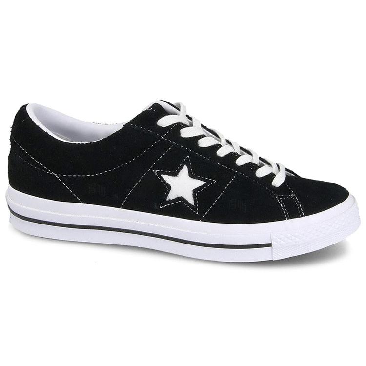 Converse Low One Star Czarne Zamszowe 158369C