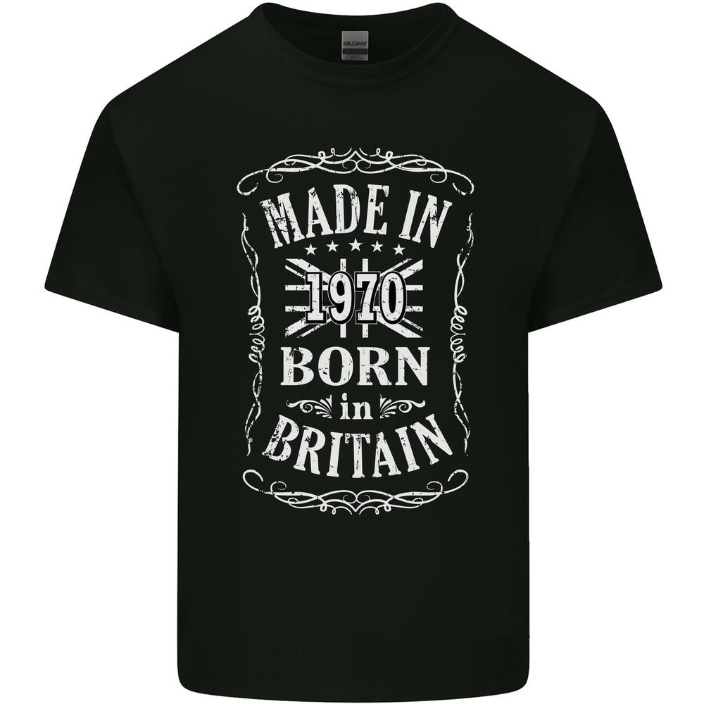 Born In Britain 55th Birthday Made 1970 Mens Light Cotton T-Shirt