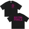 Rosalia The Lux Tour 2026 É Uma Pérola Camisetas Estampadas Unissex Moda Feminina Roupas Estéticas Camiseta Algodão Oversized Retro
