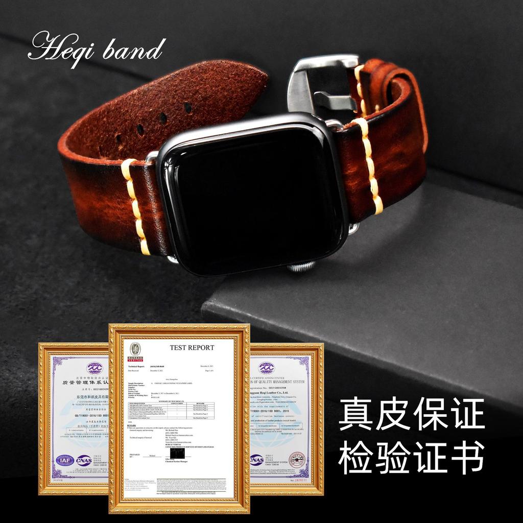Anwendbar auf Urtla Apple Watch Armband Apple78Se Handgefertigt Retro Erste Schicht Echtes Rindsleder 49mm Uhrarmband