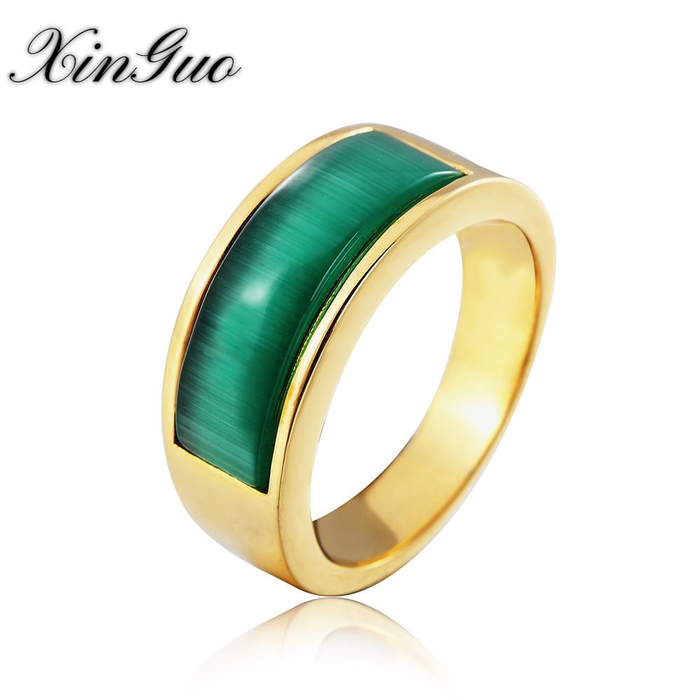 Fashion Simple Europa und die Vereinigten Staaten Edelstein Männer und Frauen Titan Stahl Ring Fingerring