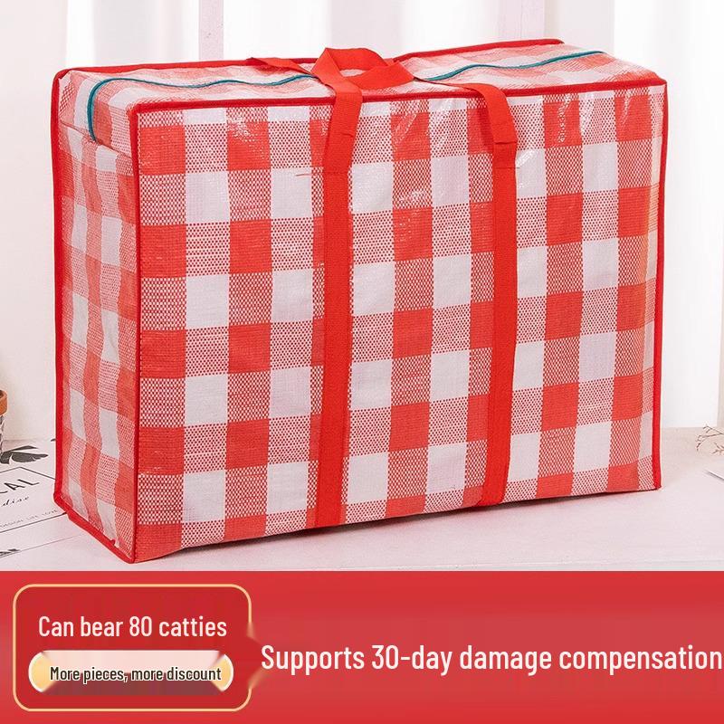 Waterproof Large Capacity Woven Handbag for Moving, Packing, and Dorm Use