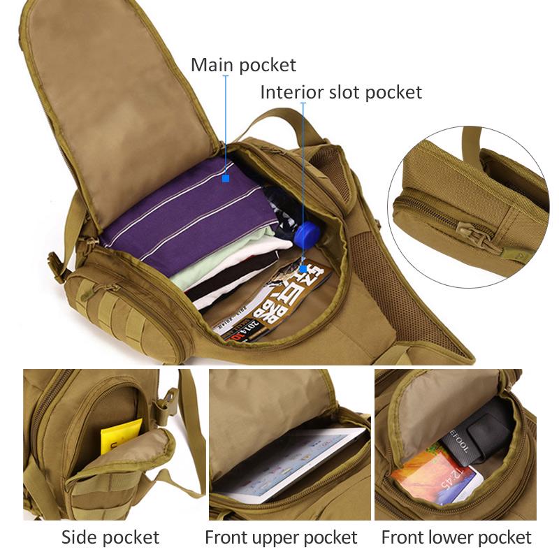 High Quality Men Tactical Sling Chest Bags Military Camping Hiking Hunting Outdoor Sport Pack