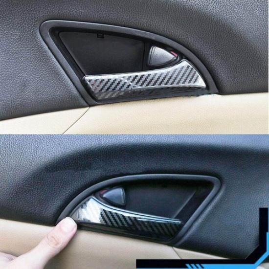 For Honda Accord 2008-13 Carbon Fiber Interior Door Handle Bowl Cover Trim Strip