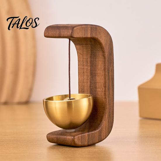 Entry Doorbell, Magnetic Hanging Bell, Solid Wood Metal Wind Chime, Crisp Sound Wood Door Chime for Home Shop Studio Doors Decoration