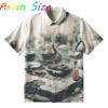 Hawaiian Anime Capybara Men's Shirt Funny Capybaras 3D Print Lapel Single Button Beach Hawaii Shirts Unisex Y2k Camisa