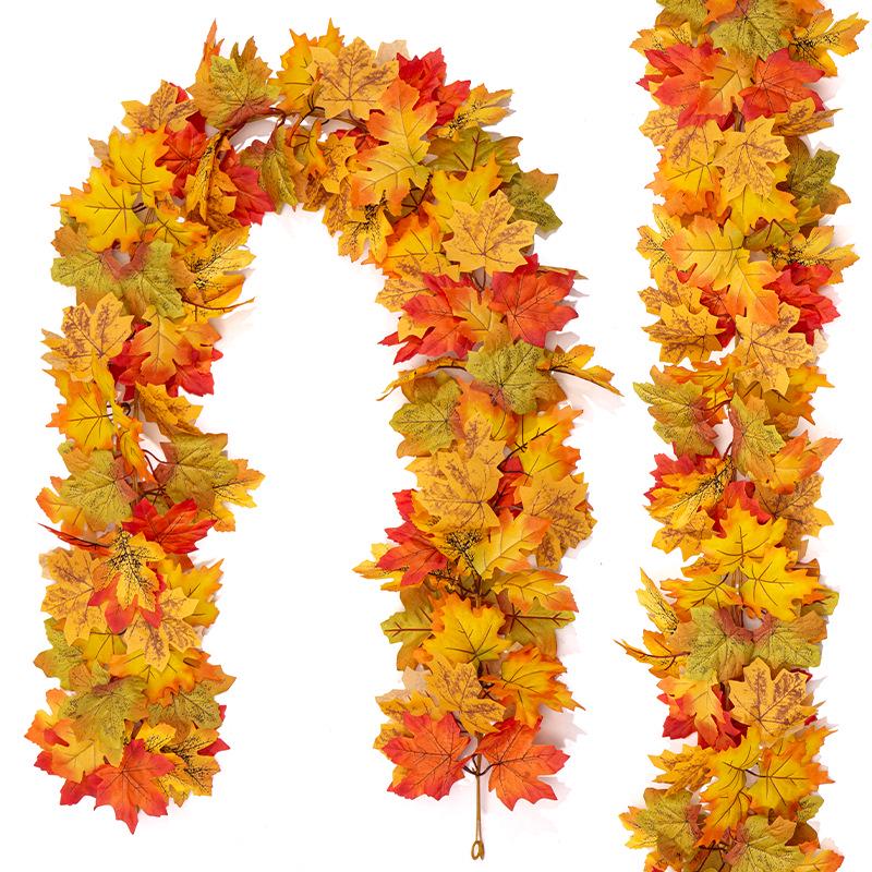 Autumn Maple Leaf Vine Harvest Festival Halloween Decoration.