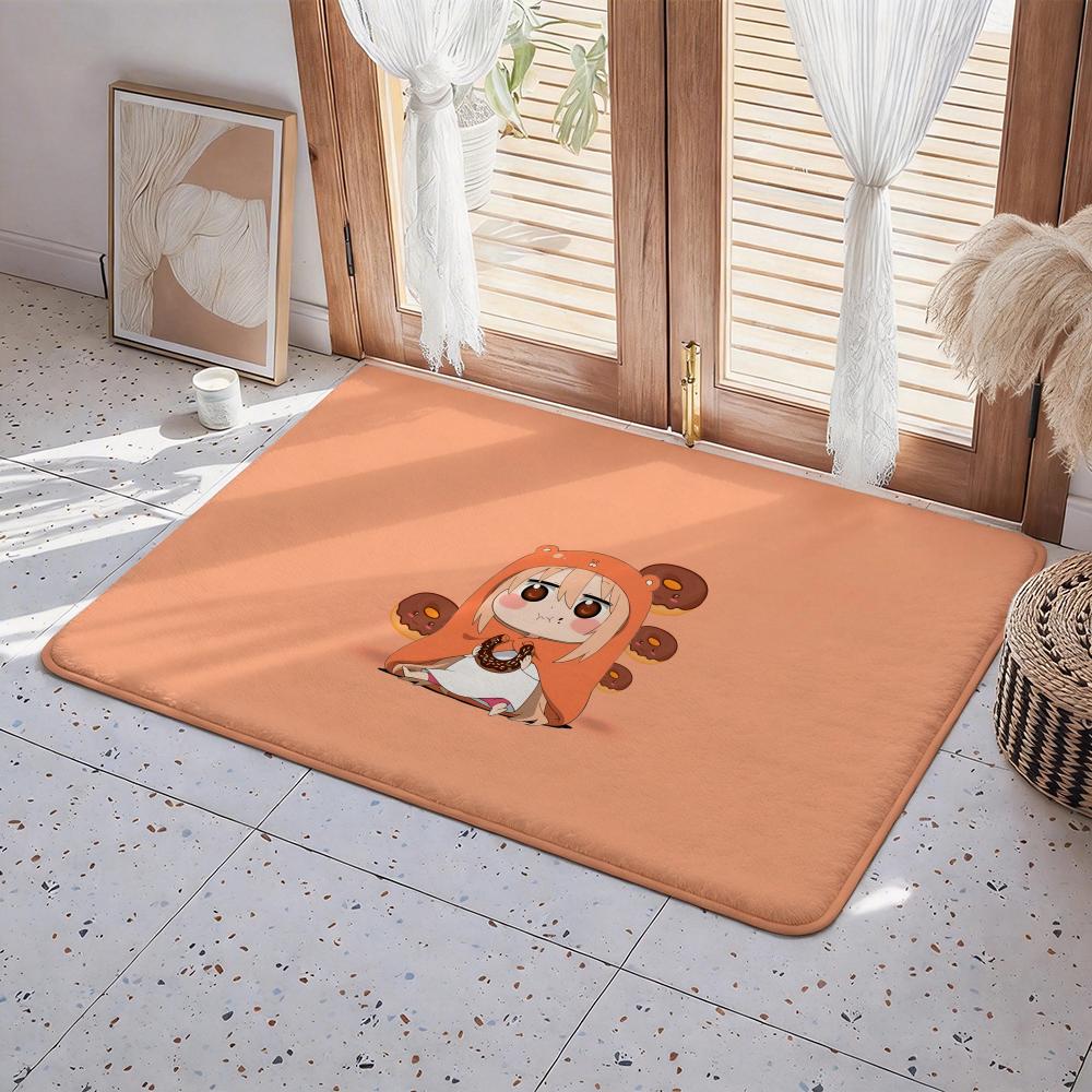 Character U Umaru Doma Floor Mat Eco Flannel Doormat Non Slip Odorless Indoor Floor Rug Soft Short Plush Home Mat